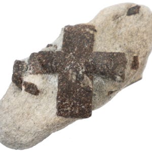 Staurolite Mineral Display Specimen-103 gram -3.25 x 1&quot; &quot;Cross&quot; STR2509