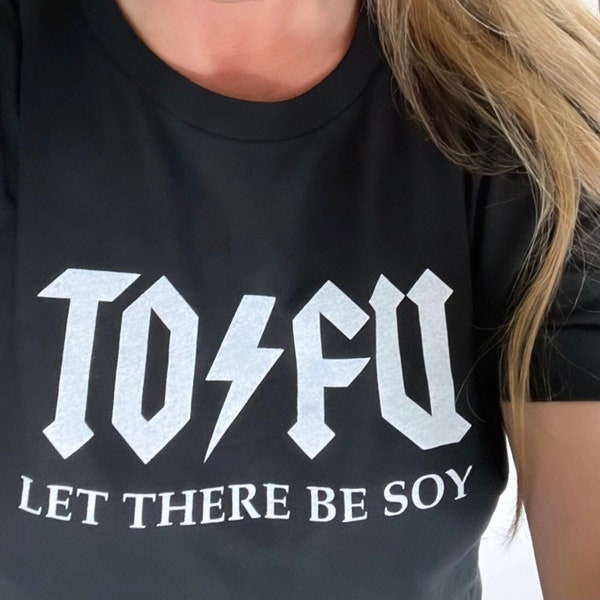 TO/FU Let There Be Soy Vegan Vegetarian Animal Activist Women's Ac/Dc T-shirt