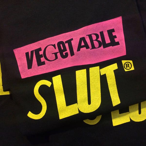 Vegetable Slut UK Punk Vegan Vegetarian Animal Rights Activist Women's T-shirt