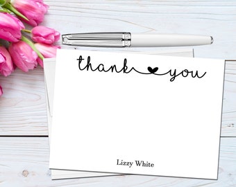 Thank You Note Cards | Personalized Thank You Note Cards | Custom Stationery | Thank You Stationery | Wedding Gifts | Bridal Gifts | Teacher