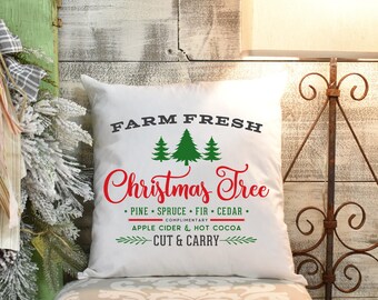 Scandinavian Pillow Cover Christmas Decor Sunbrella Indoor Outdoor Farmhouse Christmas Christmas Snowflake Pillow Cover