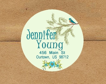 address labels return address labels round address etsy
