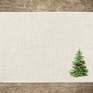 Holiday Placemat-Set of 4 Winter Placemats-Christmas Tree Placemats-Farmhouse Set of 8 Placemats-Christmas Placemats