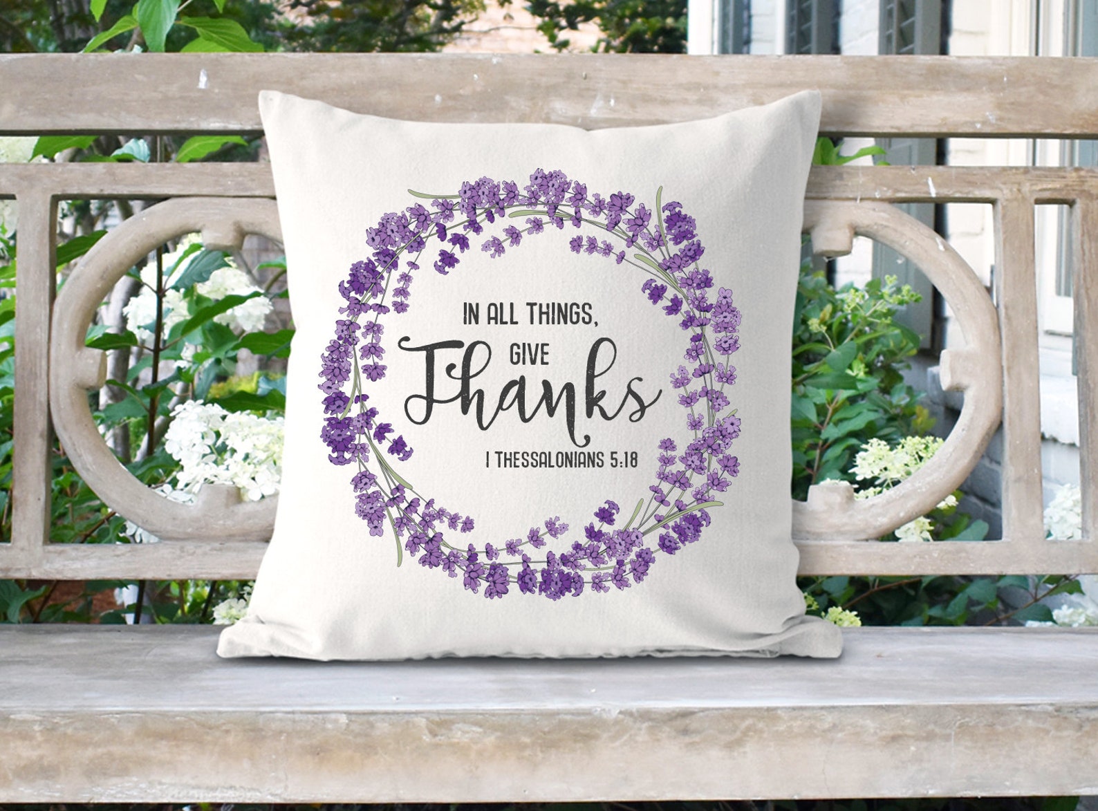 Lavender Bible Verse Pillow/18x18 Pillow//custom Etsy