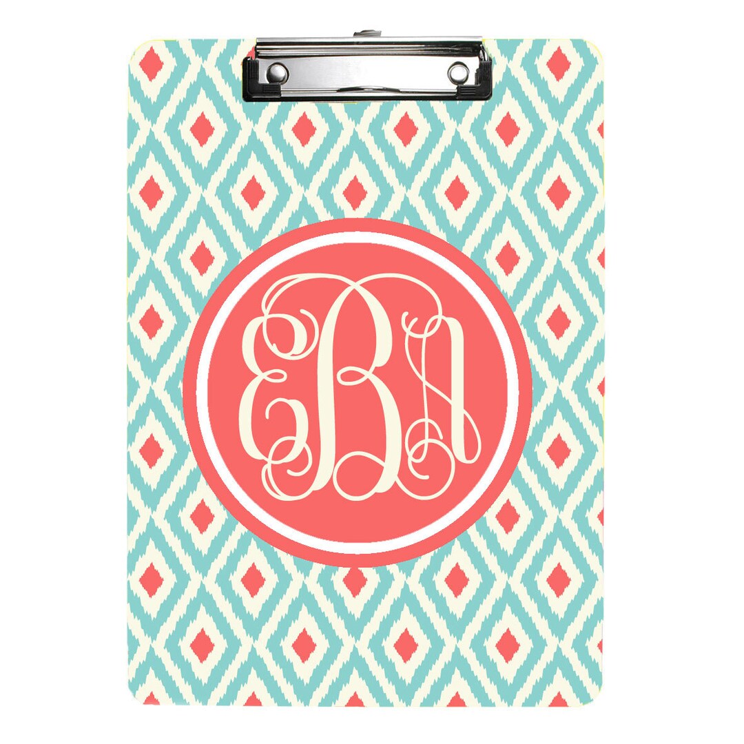 Custom Clipboard. Monogram Clip Board. Monogram Teacher Gift. Custom