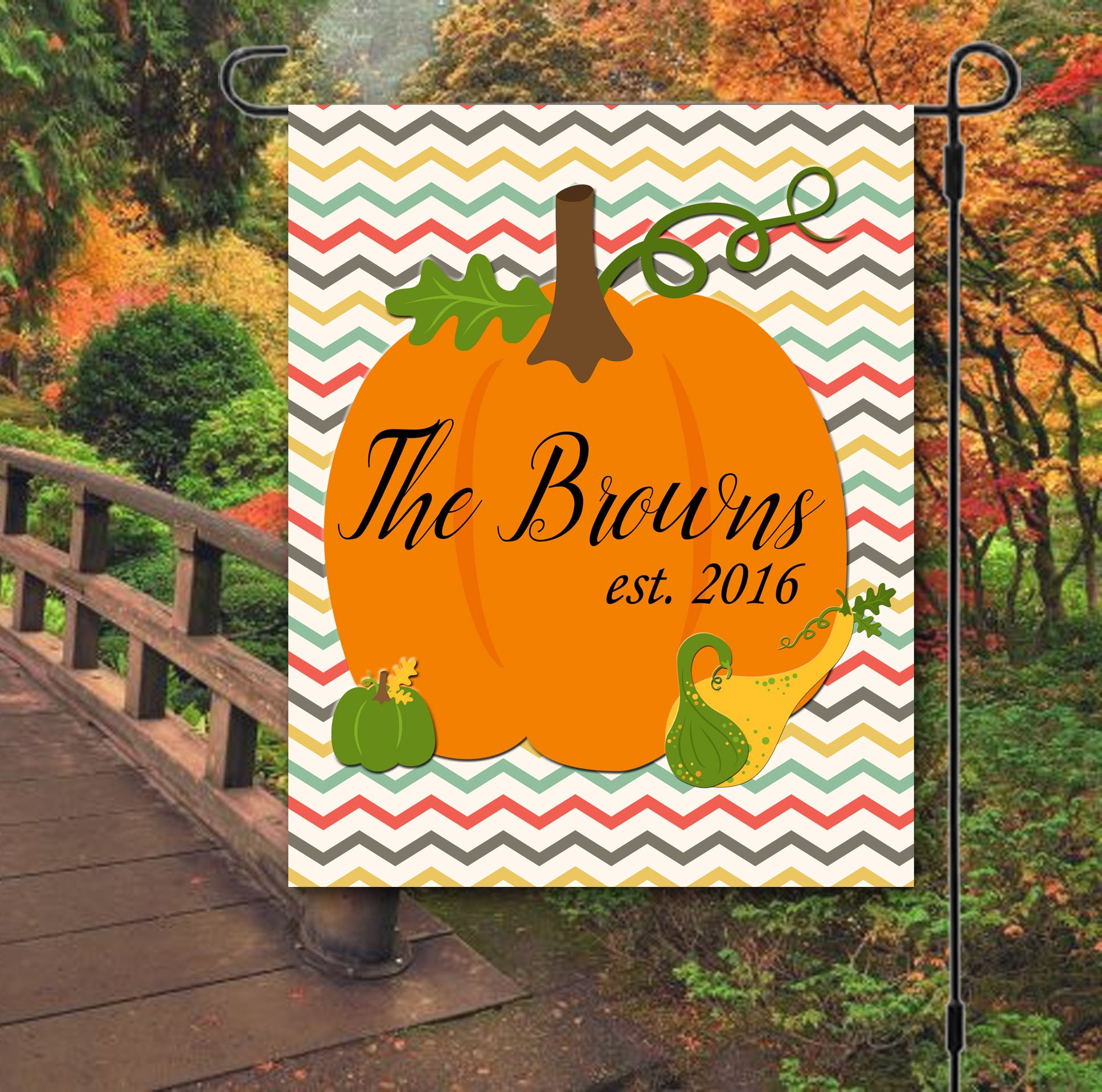 Custom Garden Flag. Personalized Fall Garden Flag. House Flag. | Etsy