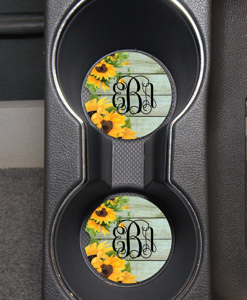 License Plate Frame Car Coaster Set of 2 Sunflower License Plate License Plate