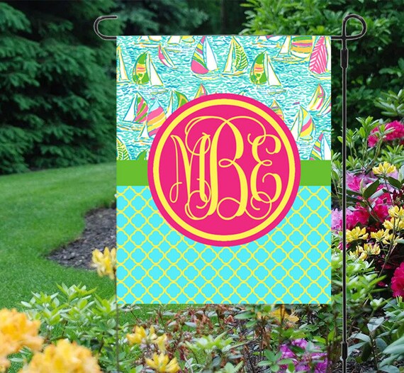 Monogram Garden Flag Nautical Personalized House - Personalized Nautical Garden Flags Monogram Garden Flag Nautical Personalized House - Personalized Nautical Garden Flags
