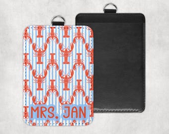 Vertical ID Badge Holder, PU Leather  Card Holder, Work Badge Holder, Nurse Badge Holder, Teacher Card Holder, Employee Photo Case