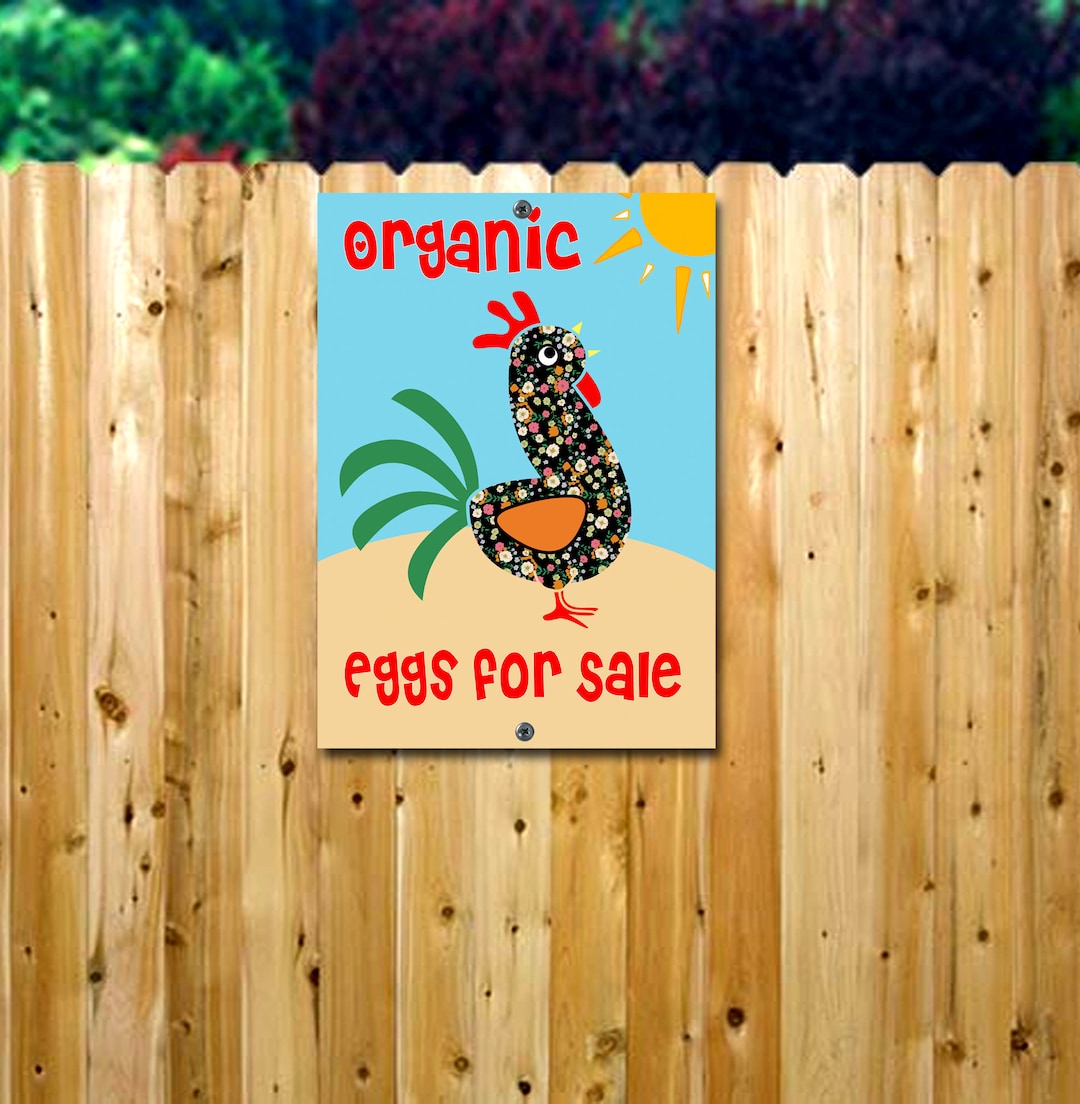 Organic Egg Sign/metal eggs for Sale Sign/farm Egg Sign/folk Art