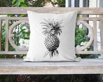 Cubierta de almohada de piña/18x18 funda de almohada / decoración de piña / almohada decorativa / almohada de plantación cubierta / piña tirar almohada / piña vintage