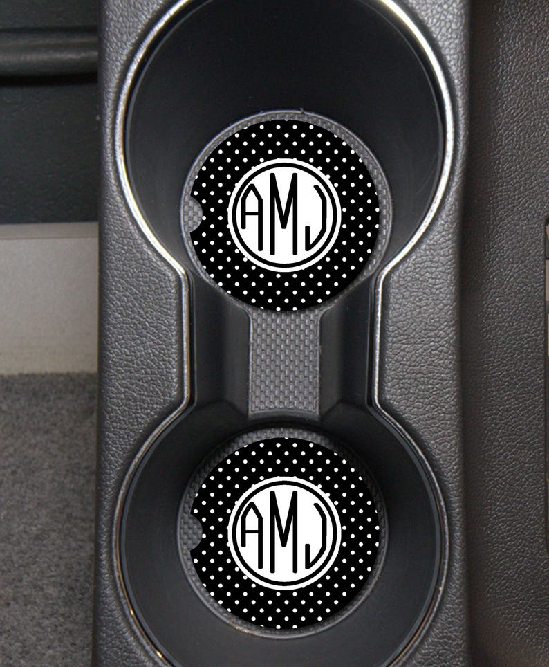Car Coasters Set of 2/custom Car Coasters/monogram Car Etsy