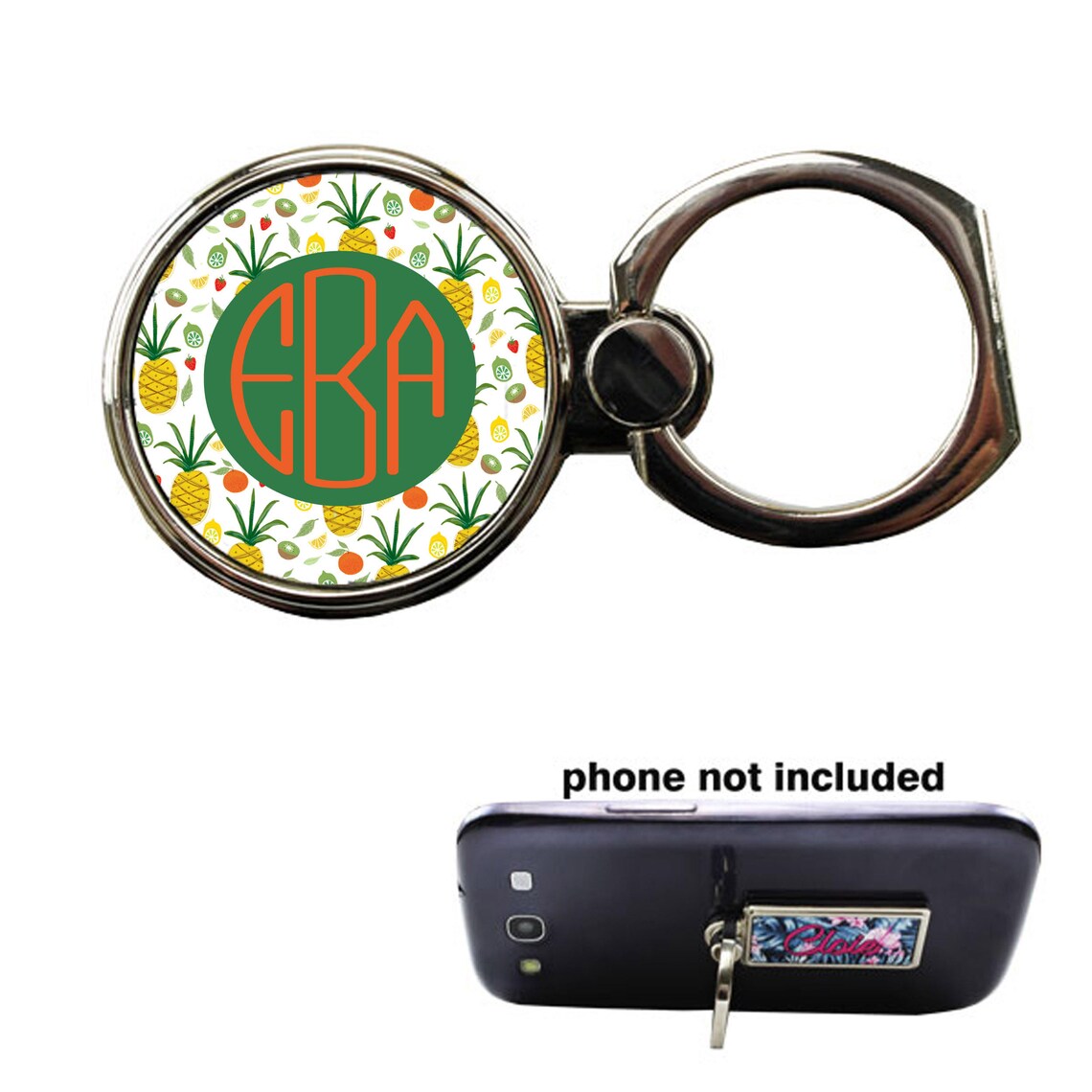 Monogram Phone Ring Stand/metal Phone Ring Stand/custom Phone Etsy