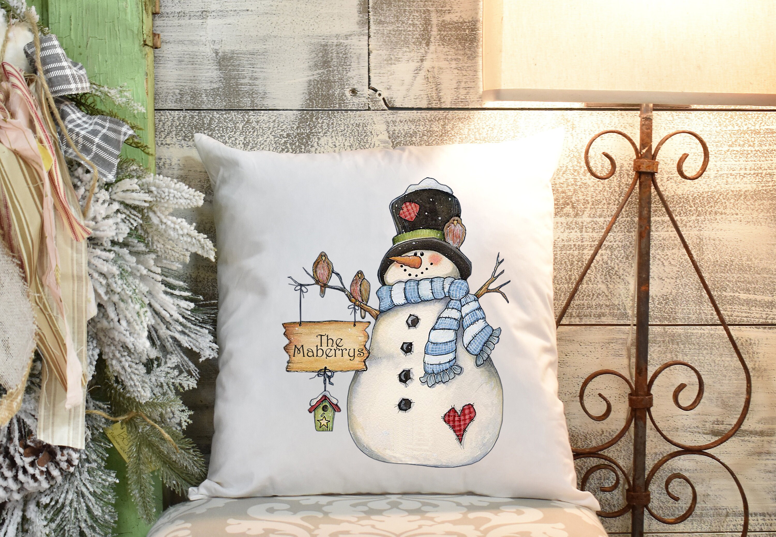 snowman pillow covers