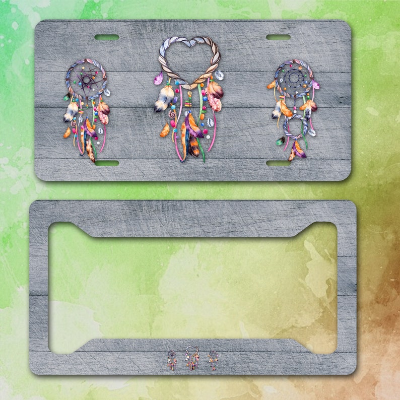 Dream Catcher License Plate/dream Catcher Plate Frame/dream Etsy