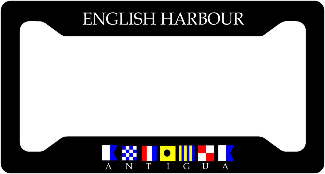 Antigua License Plate Frame/nautical Flag License Plate Frame/ Etsy