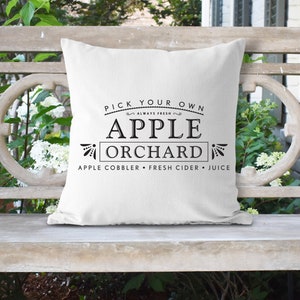 Apple Orchard Farmhouse 18x18 Pillow//Custom Pillows//Housewarming Gifts//Pillow Cover//Throw Pillow//Farm House Pillow Cover