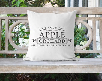 Apple Orchard Farmhouse 18x18 Pillow//Custom Pillows//Housewarming Gifts//Pillow Cover//Throw Pillow//Farm House Pillow Cover