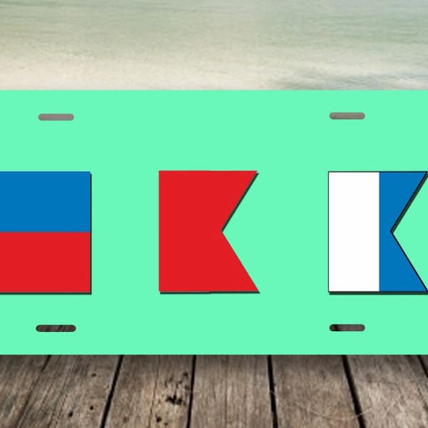 Personalized Nautical License Plate Etsy