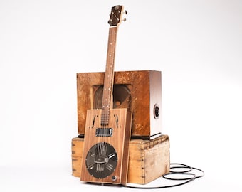 D+H Guitar Co. Resophonic Cigar Box Guitar 3 String