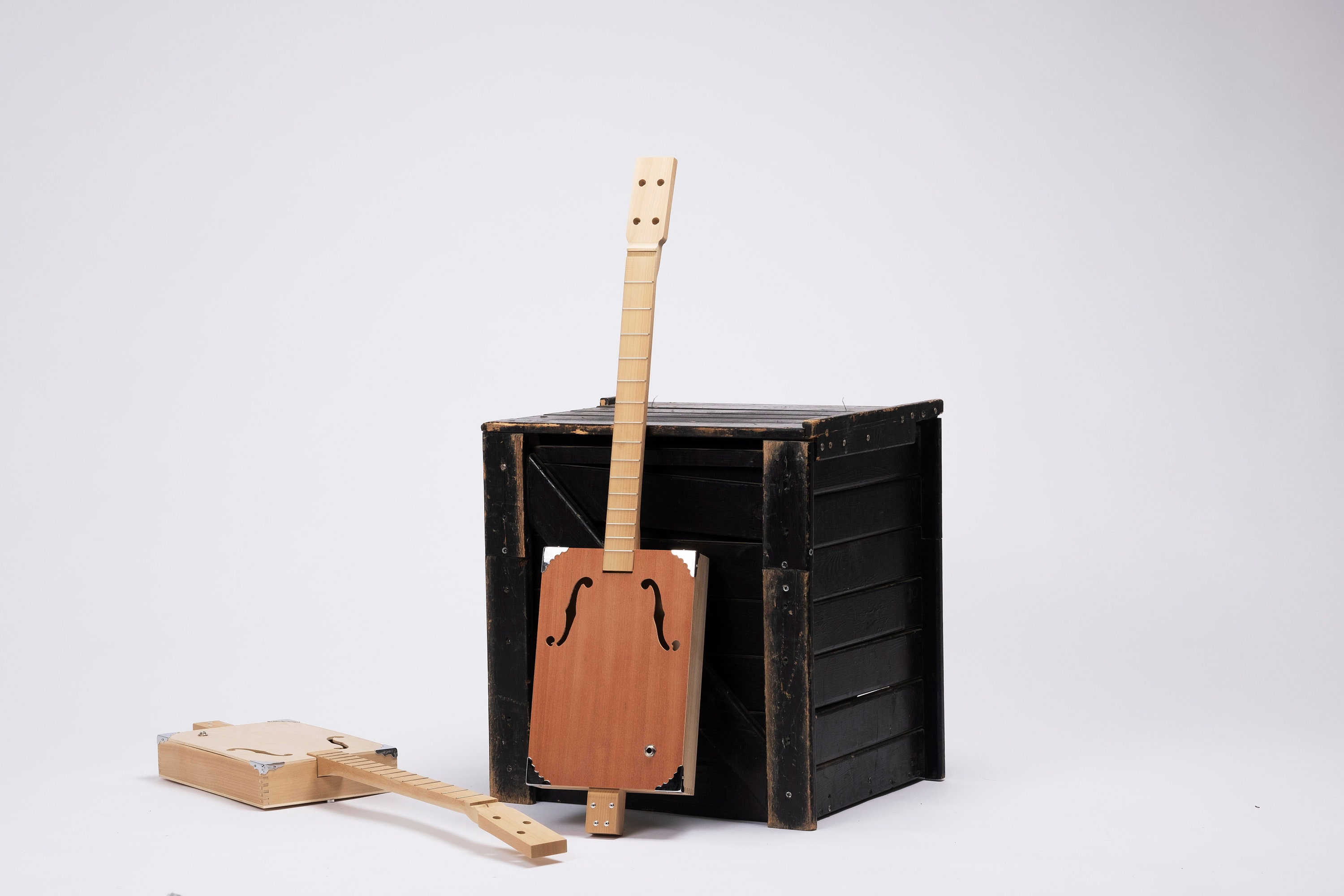 Cordier De Guitare à 3 Cordes En Laiton - Pour Guitare Cigar Box (CBG) - Sans Perçage Dangereux, Avec Vis
