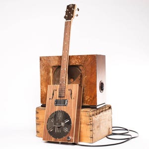 D+H Guitar Co. Resophonic Cigar Box Guitar 4 String