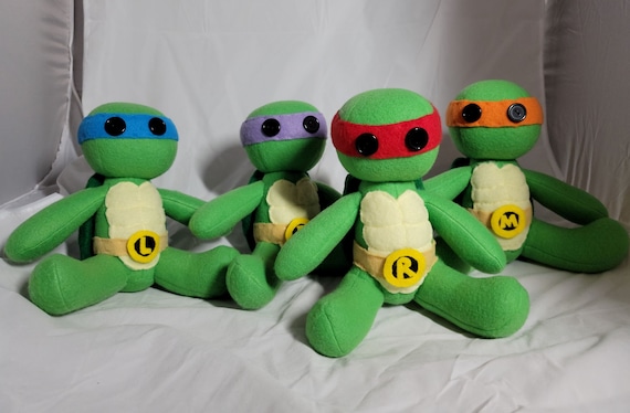 Teenage Mutant Ninja Turtles Mutant Mayhem Leonardo, Michelangelo, Donatello & Raphael Set of 4 Plush