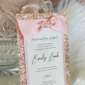 Rose Gold Birthday Invitation Sweet 16 Invitation Quinceanera Invitation 21st Birthday Invitation Girl Birthday Invitation Elegant & Unique