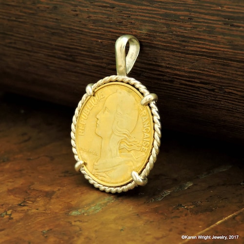 American Coin Jewelry With Vintage Buffalo Nickel in Handmade Etsy