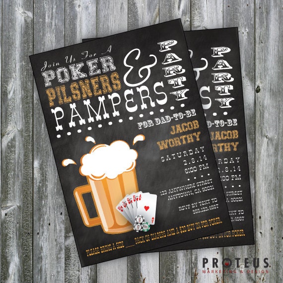 Diaper Poker Party Invitations Diaper Poker Party Invitations