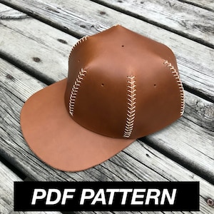 Leder Baseball Mütze Muster / Pflanzenfarbenes Leder / DIY / Template / Ledermuster / Youtube Video