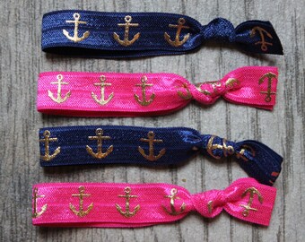 Anchor Hair Ties. Nautical Hair Ties. Elastic Hair Ties. Hot Pink Hair Ties. Navy Blue Hair Ties. Yoga Hair Ties