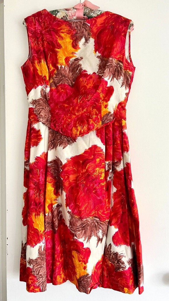 Stunning True Vintage Floral Cocktail Dress 1950's