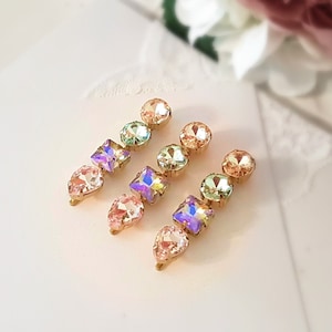 Vintage Style Crystal Set Bobby Pins hair clips barrettes embellished hair pins sparkling gold tone retro antique rhinestones accessories