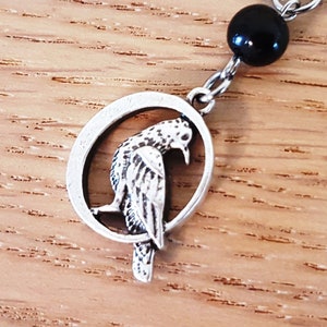 Raven Moon Pendant Necklace: Witchcraft Occult Jewelry