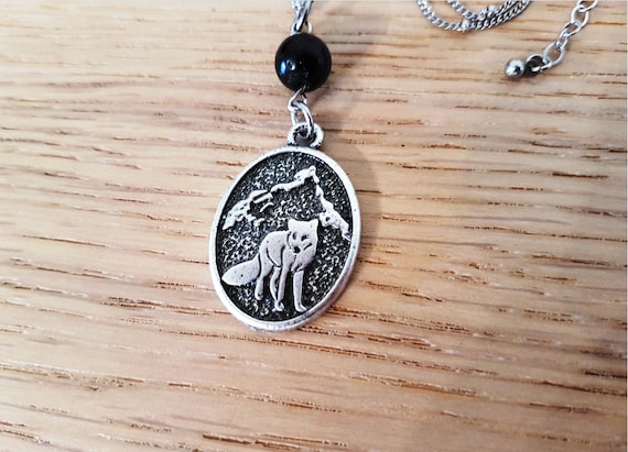 Lone Wolf Silver Necklace Arctic Wolf Alpha Wolves Mountains Wildlife She Wolf Oval Pendant Mother Nature Twilight Team Jacob Werewolf Etsy