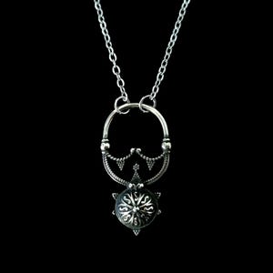 Silver Crescent Moon Talisman ancient Lunula Slavic Viking Pagan Necklace Lunnitsa lunica pendant pagan shield amulet feminine power magic