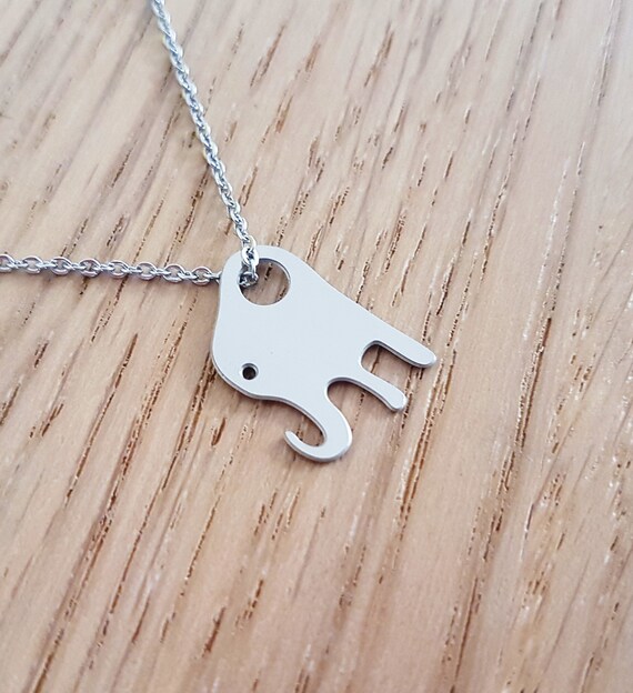 Collana Con Ciondolo Elefante In Argento 925 – Portafortuna, Con Zircone, Catena 40+6 Cm, Regalo Per Donna - 2