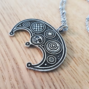 Lunula Crescent Moon Necklace: Slavic Viking Amulet Talisman