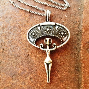 Lunula Necklace: Mother Earth Slavic Viking Amulet