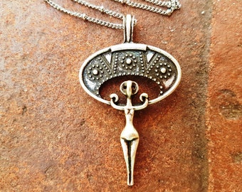 Lunula-ketting: moeder aarde Slavisch vikingamulet
