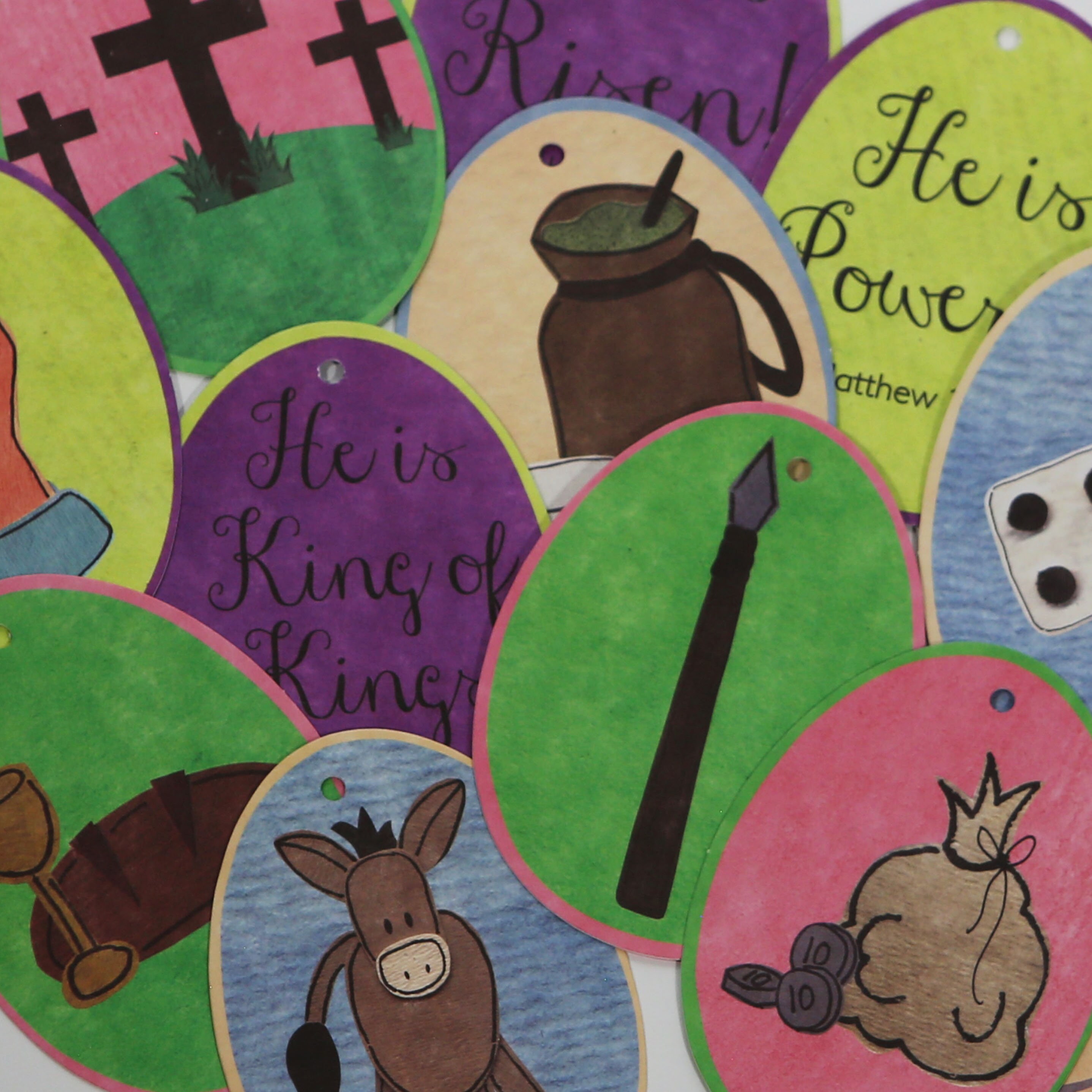 Easter Story Christian Devotional Card Set | Etsy