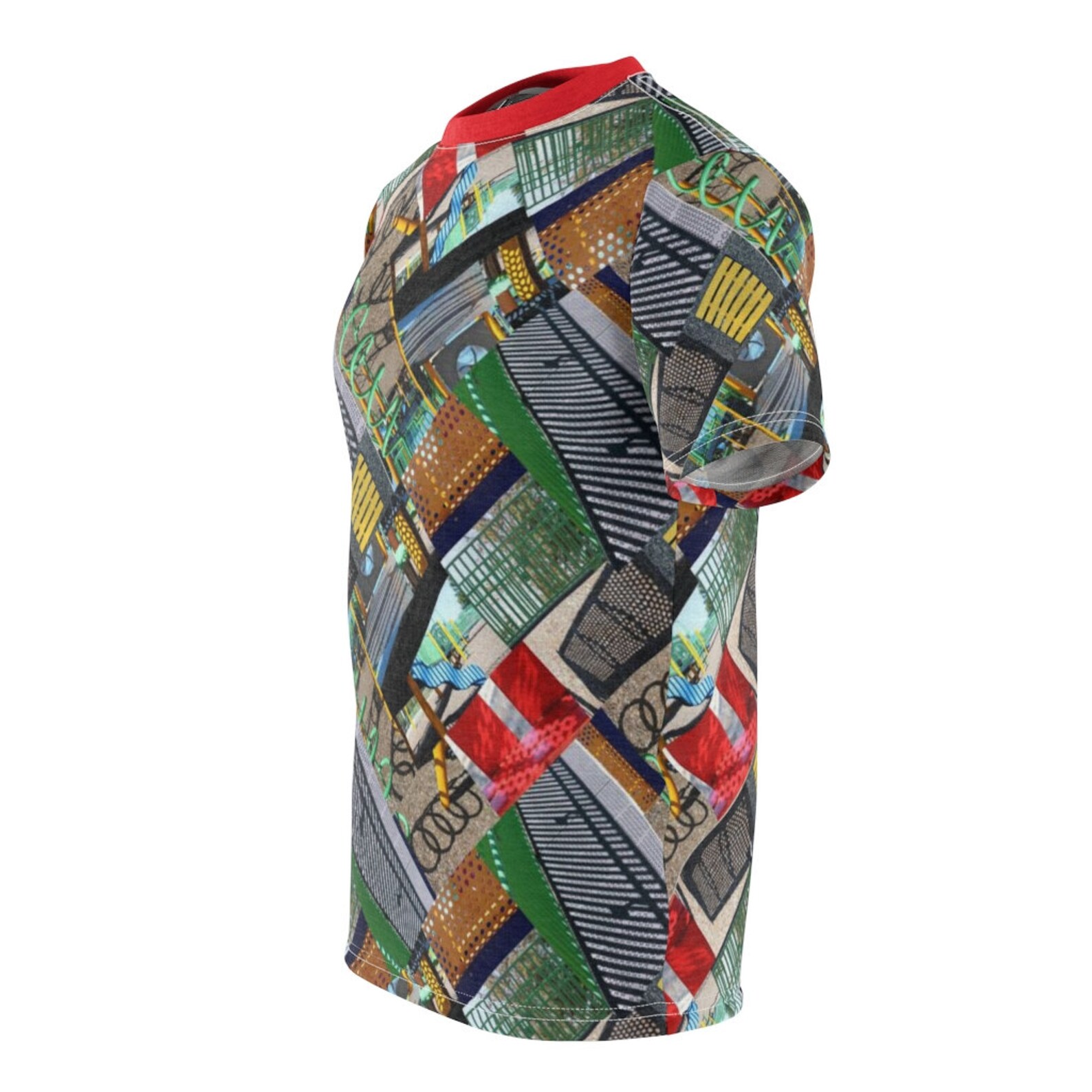 different shape collage print on tshirt different shape collage print on tshirt
