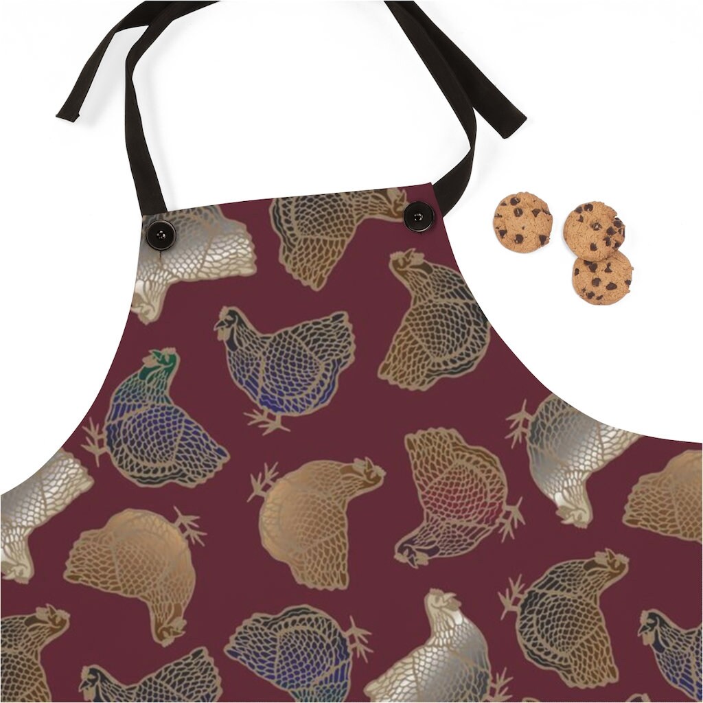 Golden Hen Apron Chicken Apron Adult Apron Kitchen Gift Etsy