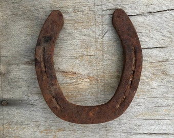 REDUCED- Good Luck to you! Rusty Horseshoe for collecting and crafts