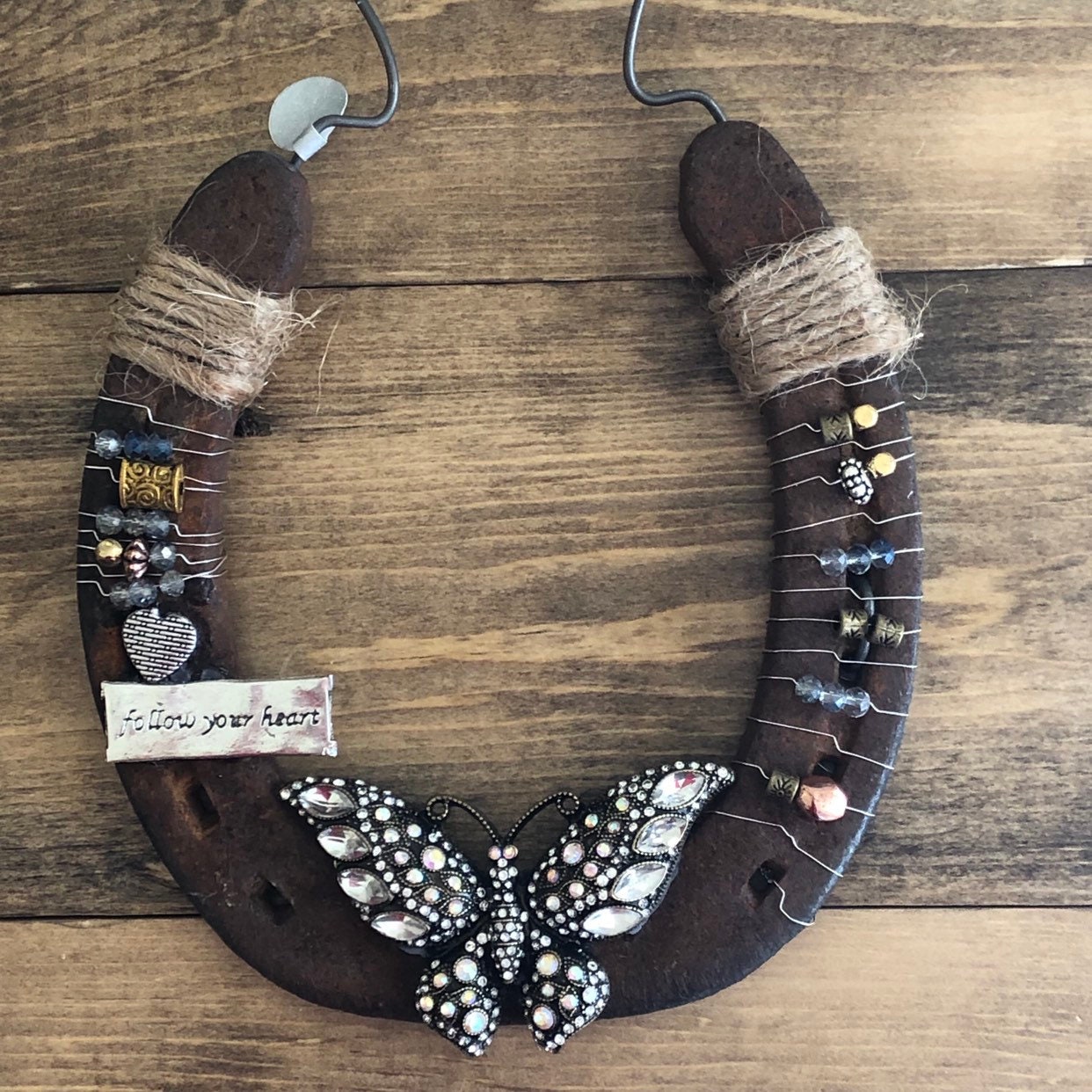 Horse Shoe Wall Art Rustic Country Decor Handmade Horse Shoe Etsy