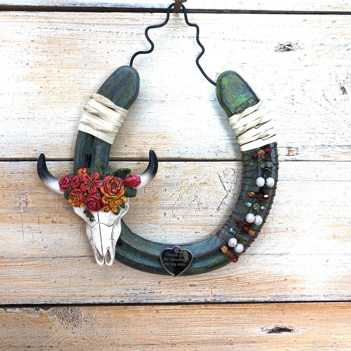 Large Horseshoe Wall Art Rustic Decor Horse Shoe Art Etsy