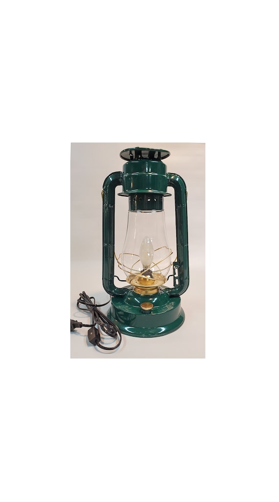15 electrified green kerosene/oil lantern for your table Etsy