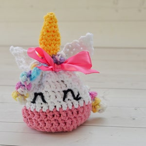 Unicorn Treat Bag Crochet Pattern Birthday goody bag Unicorn party favor Unicorn loot bag Unicorn baby shower image 2