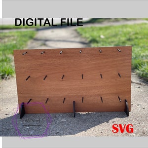 SVG Jewelry Display 10.5&quot; x 18&quot; - Digital File for Laser Cutter - Glowforge File DIY Earring Card Display Stand for retail